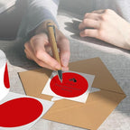 2 Inch Red Round Thermal Labels,600 Labels/Roll,Self-Adhesive Circle Inventory Stickers, Multi-Purpose Round Roll Thermal Printing Stickers for Business and Domestic Use
