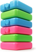 Kona Small Lunch Ice Packs Set of 6 - TSA Airline Compliant, Slim Reusable Freezer Packs, Approved Ice Replacement & Fits Most Anywhere, 3 X 3 Inches