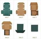 25 Pack Green Shipping Boxes 11 x 8 x 2 Inch Corrugated Cardboard Boxes, Recyclable Packaging Gift Boxes for Presents, Birthday, Christmas, Bridal, Wedding, Party Favor, Cupcake, Crafting
