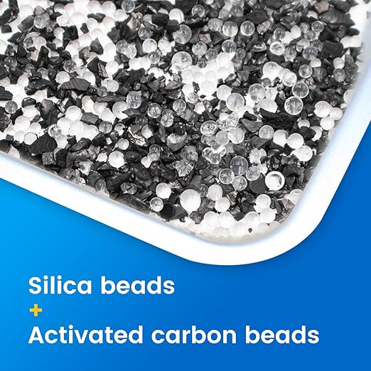 25Pcs 14 Gram Food Safe Desiccant Packs, High Absorption Capacity for Moisture & Odor, Silica Gel & Coconut Shell Activated Carbon Packets for Storage
