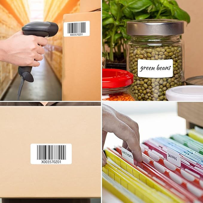 MFLABE 72 Rolls of 1000 2-1/4 x 1-1/4 Inch Direct Thermal Perforated Shipping Labels,SKU Labels