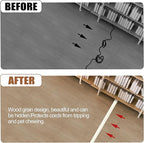 MYFAMIREA 10FT Floor Cord Cover for Wire Self Adhesive Cable Cavity Management PVC Extension Cord Hider Power Floor Wire Protector Cover Prevent Cable Trip for Office Home Outdoor (Beige, 1.97'')