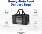 New Star Foodservice 1028683 Commercial Quality Insulated Food Delivery Bag Half-Size,(12" W x 11.5" H x 9.5" D)