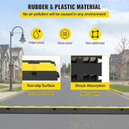 VEVOR Cable Protector Ramp, 5 Packs 2 Channels Speed Bump, Rubber Modular Humps Rated 11000 LBS Load Capacity, Protective Wire Cord Ramp Driveway Rubber Traffic Speed Bumps Cable Protector