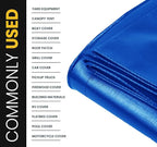 PROTARP Extra Heavy Duty 16 Mil Tarp Cover, Waterproof, UV Resistant, Rip and Tear Proof, Poly Tarpaulin with Reinforced Edges for Roof, Camping, Patio, Pool, Boat. (Blue 40′ X 60′)