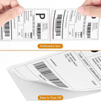 SJPACK 4" x 6" Thermal Labels, 200 Fanfold Labels, Direct Thermal Shipping Label Compatible with Nelko, Rollo, Zebra, Brother, Orgbro, Munbyn, Jadens Shipping Label Printer, Commercial Grade
