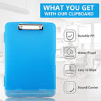 SFLHHDM Clipboards with Pen Holder, Legal Size Nursing Clipboard with Storage, Plastic Clip Board for Writing, Lightweight Cute Clipboard Storage with Low Profile Clip for Work, Office
