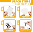Visor clips for cars,Car picture holder.Acrylic car picture frame for car accessories. Universal magnetic car visor photo clip for adding family or personal photos,Gifts for Christmas.