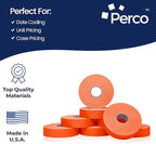 Perco Fluorescent Red Pricing Labels for Monarch 1136 Price Gun - 8 Rolls, 14,000 Pricemarking Labels