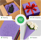 Purple Kraft Paper Roll 12" x 1200" (100 feet) with Cutter - USA-Made Wrapping Paper for Packing, Moving, Shipping & Crafts/Arts - 100% Recyclable Natural Craft Material by IDL Packaging