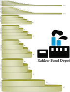 3-1/2" x 1/4'' - Size #64 - Rubber Band Depot - Everyday Rubber Bands, Business Bands - Approximately 320 Per Bag - 1 Pound Bag