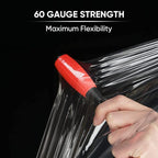 TICONN 4Pk Stretch Wrap Stretch Film Roll, 1000ft Industrial Strength 15 inch Wide Clear Plastic Wrap with Handles for Pallet Wrapping Shipping Moving