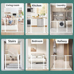 Fairy Baby 59.8"-62.6" Extra Wide Press Mounted Baby Gate Indoor for Kids Or Pets Walk Thru No Drill Long Dog Gates for The House Doorway Child Safety Gate