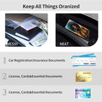 Car Registration and Insurance Holder, Leather Car Glove Box Organizer, Cool Car Accessories for ID, Driver's License Cards & Essential Document, business cards, Men&Women,Purple African Woman
