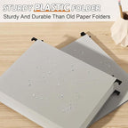 Extra Capacity Plastic Hanging File Folder Letter Size,12 Pack Reinforced Hang Folders with Heavy Duty 2 Inch Expansion,Durable Hanging Organizer Designed for Bulky Files(Grey)