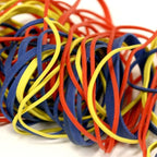 Rubber Band Depot, Size #54, ASSORTED COLORS & SIZES, Everyday Rubber Bands - 1/4 Pound Bag