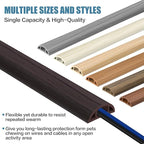 Floor Cord Covers for Wires 3.3FT Cable Hider Wire Cover Self Adhesive Cord Hider Floor for Offices, Homes, Workshops, Warehouses Cable Cavity 0.39" W x 0.27" H