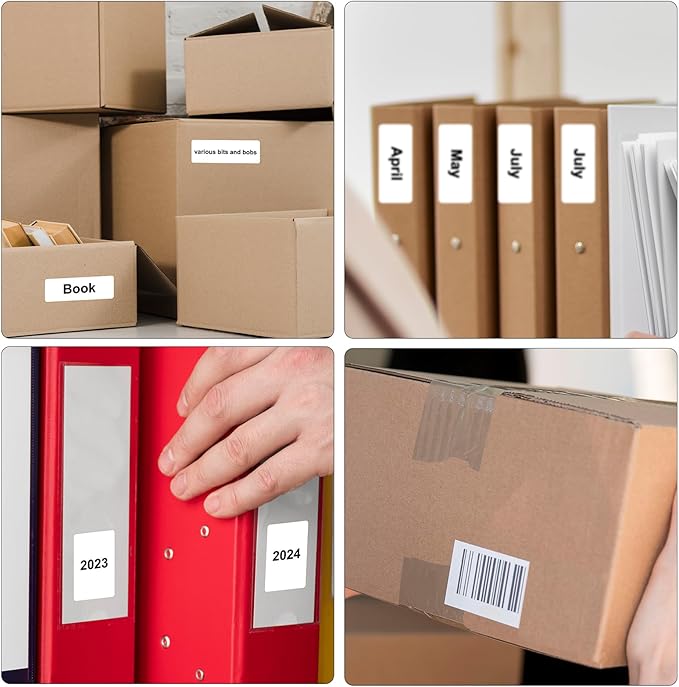 Hehua 1" x 2-1/8" Compatible with DYMO Labelwriter 550 5XL 450 4XL Turbo 30336 with RFID Chip, Return Address Labels, Thermal Barcode FNSKU Labels, Total 5000 Labels/10 Rolls