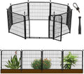 Garden Fencing 40 inch High, 8 Panels Total 17.7 Ft(L), Gate 17.7 Inches Wide with Low Sills, Dog Fence Outdoor for Yard. Rabbit Fence for Garden, Large Dog Pen, Border Fencing for Flower Beds