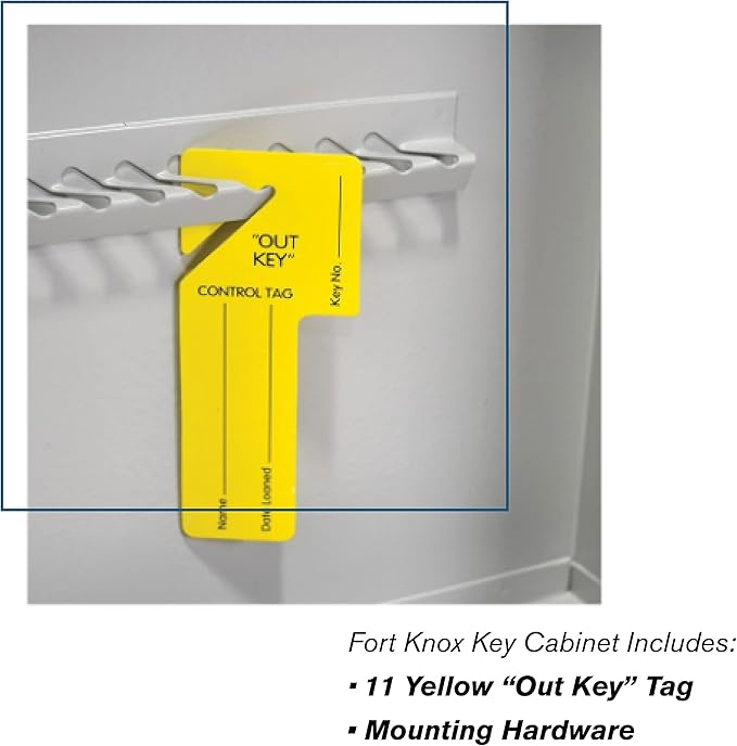 STEELMASTER by BankSupplies 110 Key Cabinet | Dual Lock Control Key Box | Welded 22 Gauge Steel Construction | Scratch Resistant | Write-On Key Tags for Easy Identification