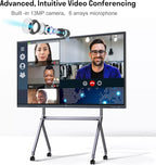 JAV Smart Board, 86'' 4K UHD Interactive Whiteboard, All in One Smartboard for Office, Digital Smart Whiteboard Built in Dual System and 13MP Camera for Classroom (Board Only)