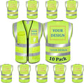 BeautyWill Custom Logo Safety Vest Class2 High Visibility Reflective Vest Breathable Construction Vest