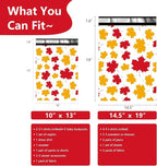 Poly Mailers 14.5x19 Inch 50 Pcs - Maple Leaf printed Shipping Bags, 2.4mil Thickness, Waterproof and Tear Resistant Mailing Envelopes, Self-Sealing Packaging Bags for Small Business