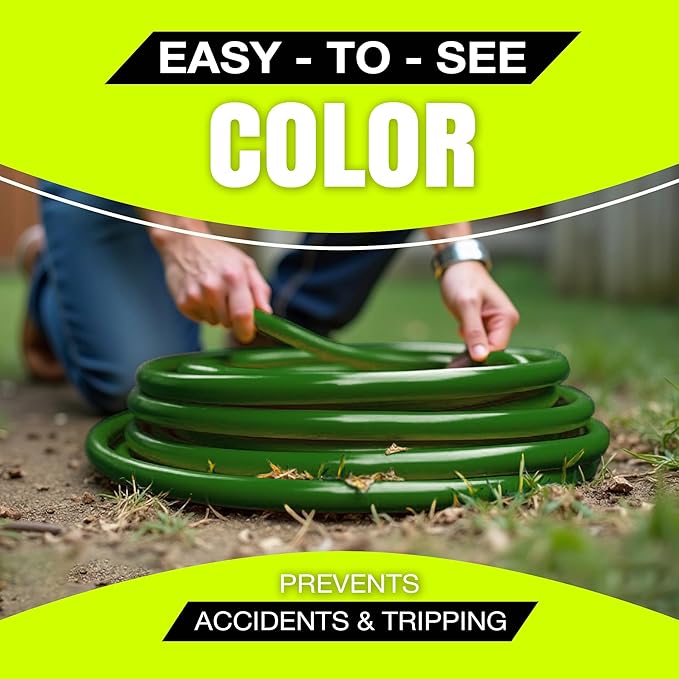 50ft Outdoor/Indoor Extension Cord 12/3 Gauge Extra Heavy Duty 3 Prong SJTW, Waterproof, ETL Listed, Flexible Cold-Resistant Long Power Cord,15A 125V 1875W, Green by LifeSupplyUSA
