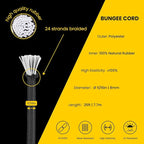 Bungee Cord Elastic Shock Cord 5/16" x 25' Bungee Rope for DIY, Tie Downs, Kayak and Outdoor - Black