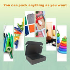 50 Pack 9x6x2'' Small Shipping Boxes, Corrugated Cardboard Mailers for Business, Black (CM962B)