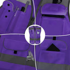 TCCFCCT Reflective Vest 9 Pockets High Visibility Safety Vest for Men Women, Hi Vis Construction Work Vest with Reinforced Sewing, Durable to Use, Meets ANSI/ISEA Standards, (Purple, XX-Large)
