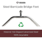 Angry Bull Barricades Metal Interlocking Steel Barricade (8.5 Ft. Heavy Duty, Bridge Feet, Black Powder Coated, Set of 10)