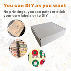250 Pack 7x6x2'' Small Shipping Boxes, Corrugated Cardboard Mailers for Business, White (CM762-250)