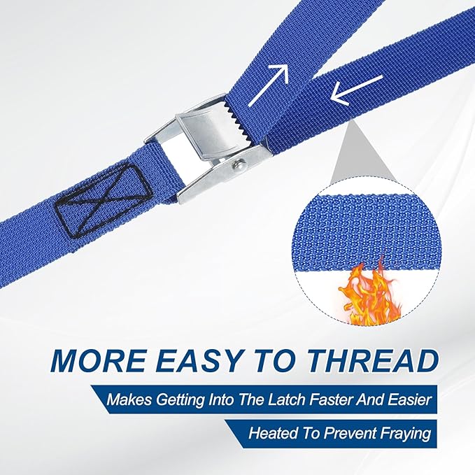 PATIKIL Lashing Straps 1" x 20 Ft, Tie Down Strap Cam Buckle Adjustable Ratchet Straps 551 lbs for Cargo Trucks Motorcycle Luggage, Blue