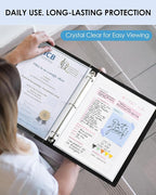 KTRIO 120 Pack Sheet Protectors 8.5 x 11 inch, Clear Page Protector for 3 Ring Binder, Plastic Sleeves for Binders, Top Loading Paper Sheets Document Sleeve Letter Size, Office & Home