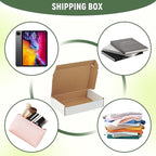 25 Pack 9"x6"x2" inch Small Shipping Boxes White Corrugated Cardboard Box for Small Business, Mailer, Shipping, and Packing