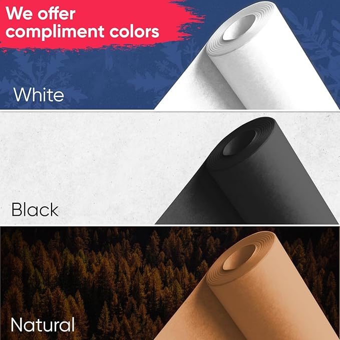 18" x 1200" (100 ft) White Kraft Paper Roll (Value Pack of 2), 45 lbs Thickness, Made in USA Colored Kraft Paper for School, Bulletin Board - Odorless, Non-Toxic, Safe for Kids