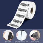 L LIKED 2" x 1" Direct Thermal Labels, Permanent Adhesive Barcode Adress Labels & Compatible with Rollo, Zebra and Other Desktop Printers (12 Rolls, 15600 Labels)
