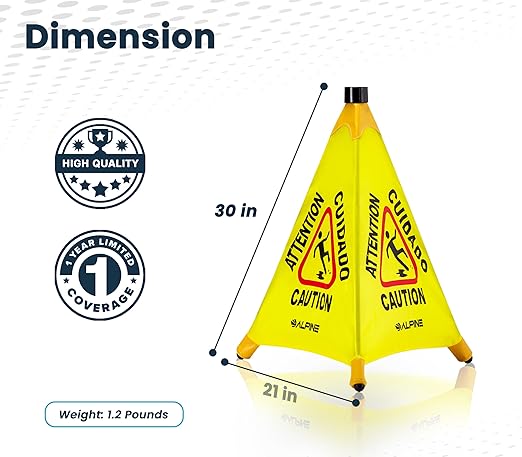 Pop-Up Wet Floor Warning Sign by Alpine