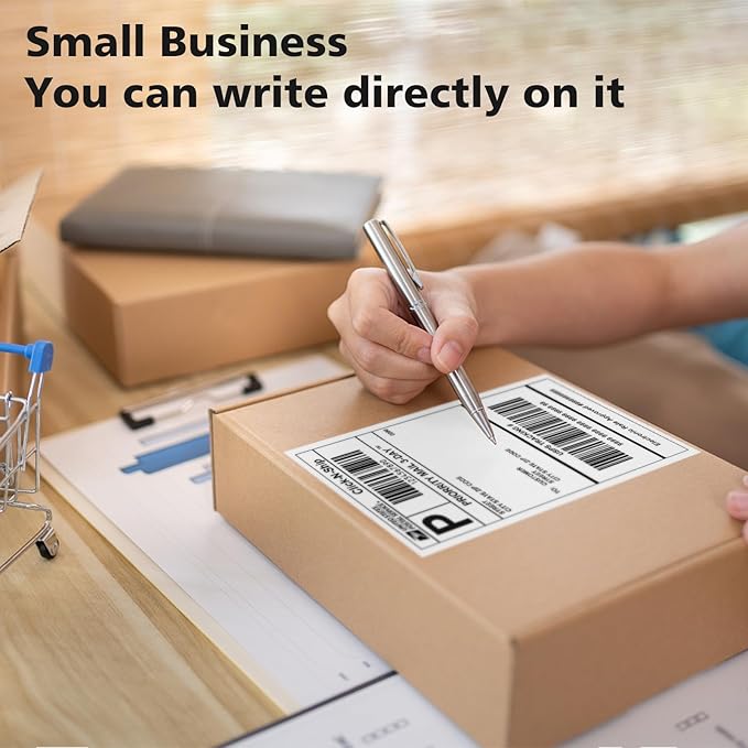 DGBDPACK 4"x6" Direct Thermal Shipping Labels 2400 Lables/8 Roll (300 Pcs per Roll) Compatible with Zebra Rollo Beeprt Printer Permanent Adhesive