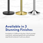 New Star Foodservice 54606 Stanchions, 36-Inch Height, 6.5-Foot Retractable Belt, Set of 2, Silver Belt