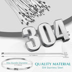 LEIFIDE 500 Pcs Metal Zip Ties 304 Stainless Steel Zip Ties Heavy Duty Self Locking 220 Pound Tensile Strength Cable Suitable for Exhaust Wrapping Fence Outdoor Workshop Canopy(19.7 Inch)