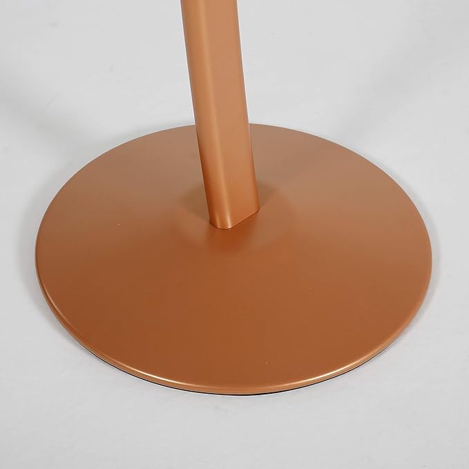 M&T Displays Curved Menu Board 11x17 Inch Pedestal Sign Holder with 8.5x11 Inch Brochure Holder Copper Floor Standing Aluminum Front Loading Easy Open Poster Message Advertisement Post