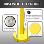 VIP Crowd Control Retractable Belt Stanchion Queue Safety Barrier Set, 36" Ht, 78" Belt (2 YEL Posts Caution Belt)