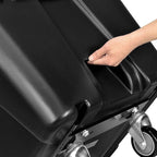 Global Industrial Standard Duty Plastic Tilt Truck 1/2 Cubic Yard Capacity 850 Lb. Capacity, Black, Cart for Construction Commercial Industrial Transportation