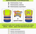 BeautyWill Custom Logo Safety Vest Class2 High Visibility Reflective Vest Breathable Construction Vest