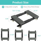 Heavy Duty Furniture Moving Dolly - Adjustable Furniture Movers with 4 Swivel Casters Wheels, Small Wood & Metal Floor Flat Dollies Cart, One Pack