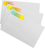 Cascading Rainbow Medley Personalized Return Address Labels with Elegant Plastic Dispenser - Roll of 500 Custom Stickers
