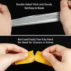 Double Sided Tape Heavy Duty, 2" x 66FT(20m), Universal High Tack Strong Wall Adhesive with Fiberglass Mesh, Super Sticky Resistente Clear Tape, Easy Use Mounting Tape for Home Office School