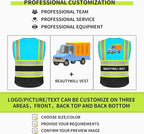 BeautyWill Custom Logo Safety Vest Class2 High Visibility Reflective Vest Breathable Construction Vest
